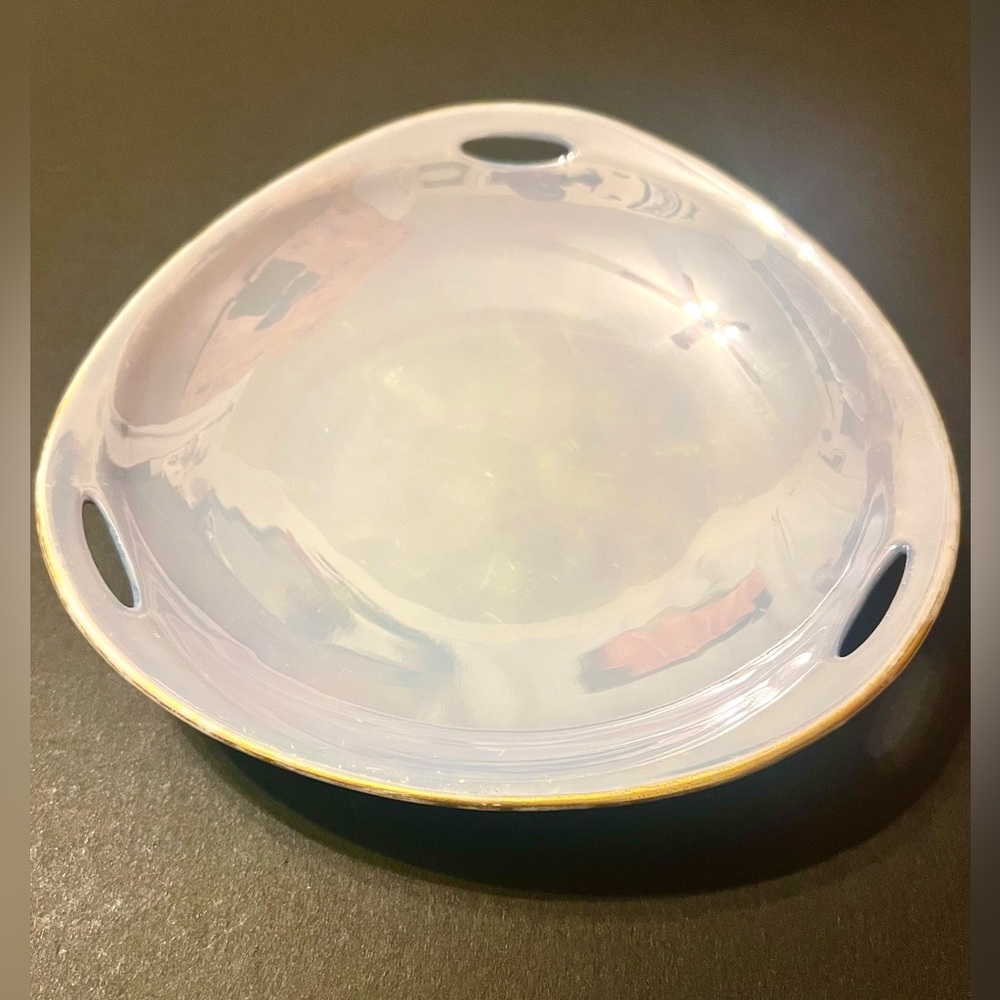 Vintage Porcelain Mother of Pearl Lusterware Dish 7"